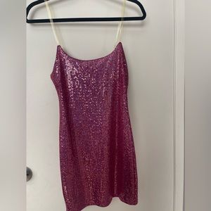 Laura’s boutique - McKenna dress,hot pink sparkle dress